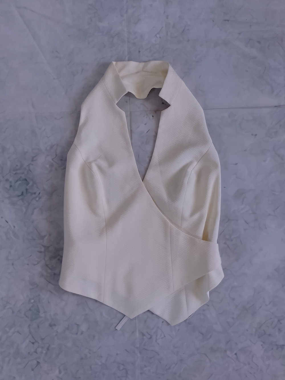 Vintage 90s Ivory Halter Wrap-Front Top Spice Girls